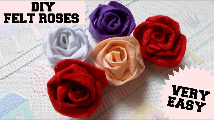 DIY crafts: How to make felt roses - VERY EASY | DIY roses | Maison Zizou