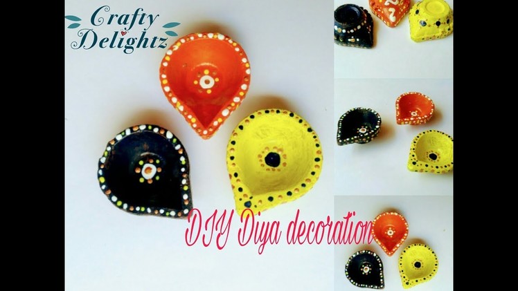 DIY diya decoration. using toothpick simple and easy home decor. by crafty delightz