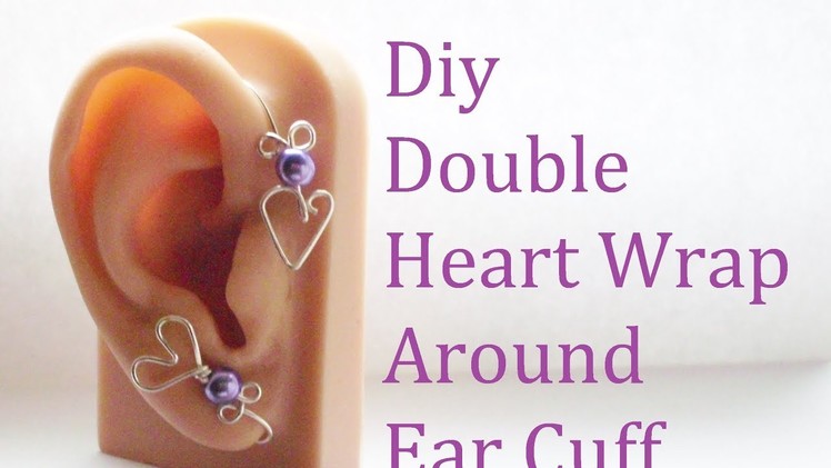 Diy Double Heart Wrap Around Ear Cuff