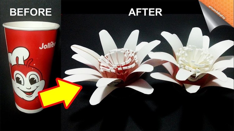 DIY Flower from Disposable Paper Cups