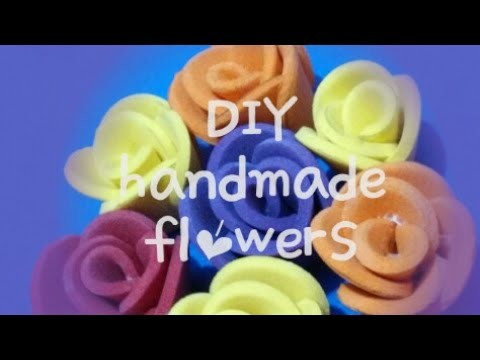 DIY handmade flowers made by foam sheet.tutorial