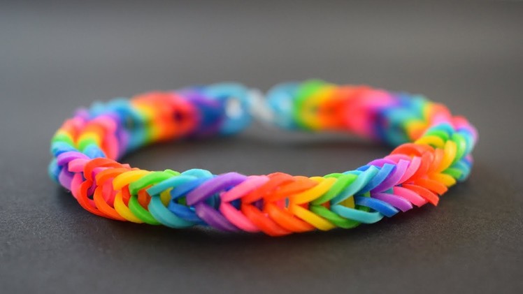 DIY - How to make Rainbow Loom Bracelet with your fingers - EASY TUTORIAL