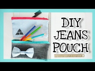 DIY Jeans Zipper Pouch ( No Sew ) | Back to School | Get Creative With Me !