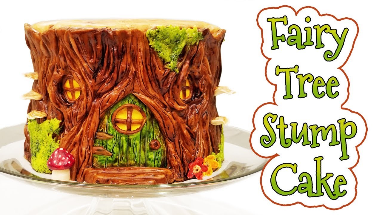 FAIRY TREE STUMP CAKE ♦ LadyBakington ♦ Easy How-to DIY Baking Tutorial