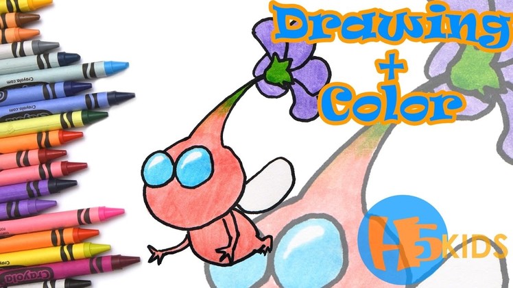 How To Draw Winged Pikmin - Hey! Pikmin - Easy - Kids Drawing Tutorial (Art & Drawing For Kids)