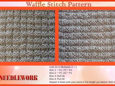 How to Knit the Waffle Stitch Pattern