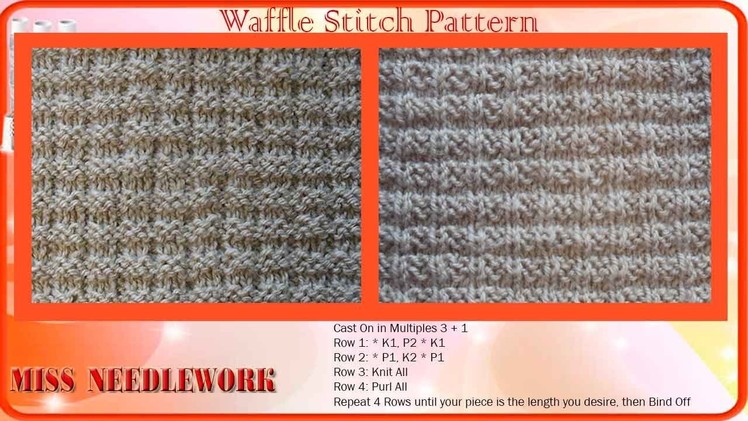 How to Knit the Waffle Stitch Pattern