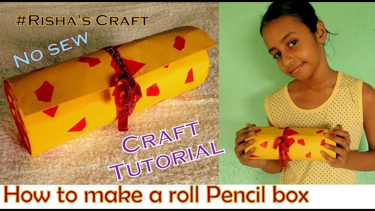 How to Make a Roll-Up  Pencil Box or Case. Beautiful and Useful Tutorial. Use for School
