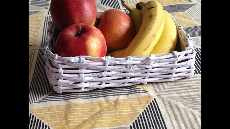 How to make newspaper basket |DIY  fruit basket | best out of waste | newspaper crafts