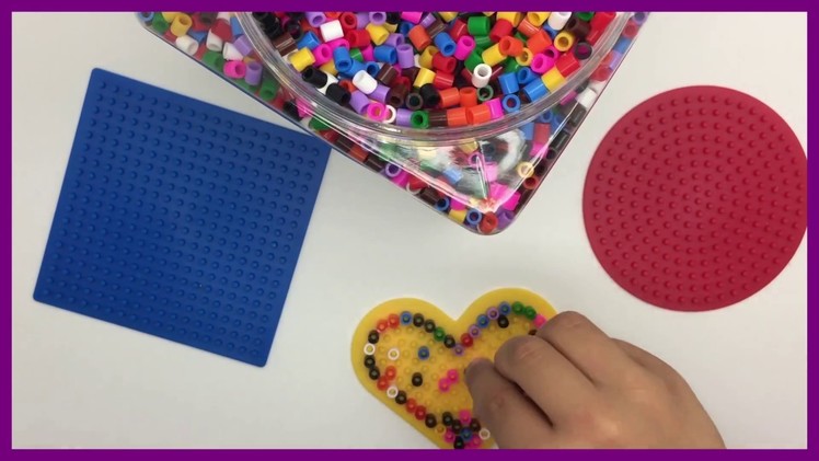 How to !!! Perler Beads. Easy heart. Hamma beads, Pyssla. 