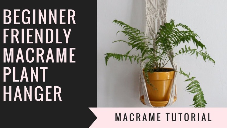 MACRAME DIY PLANT HANGER.How to make a decorative macrame plant hanger.