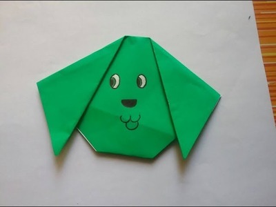 Origami puppy face, summer  papercraft for the kids,fun and easy origami ,cute puppy face making ,