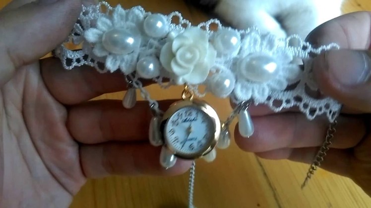 Ailisha Female Ring Bracelet Flower Design Lace Quartz Watch - GearBest.com