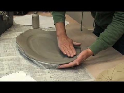 Beth Woll makes a slab platter