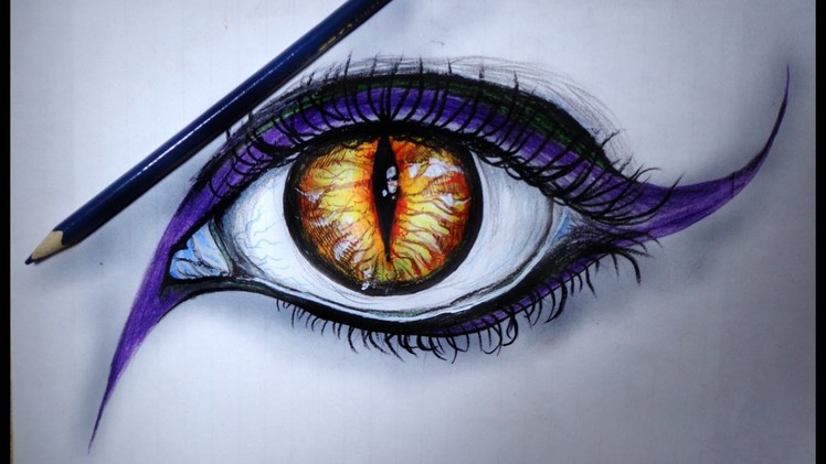 Cat Eye Drawing with Pencil | 3D Art Drawing