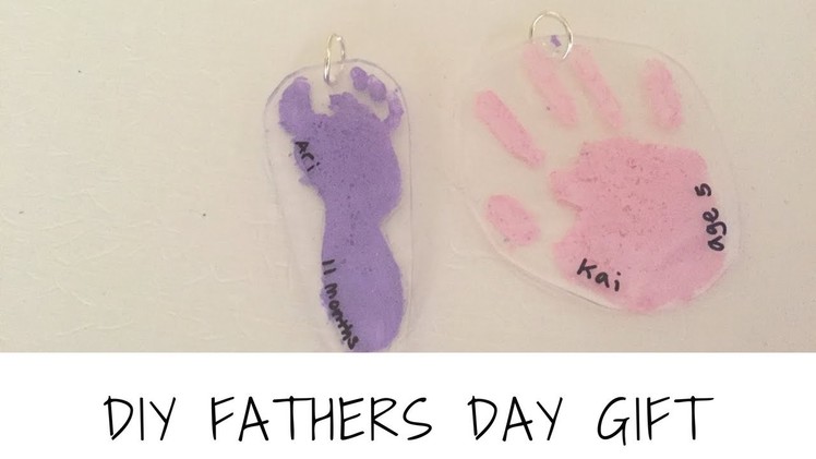 DIY fathers day gift | shrinky dink handprint