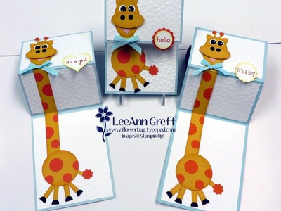 Giraffe Punch Art Card