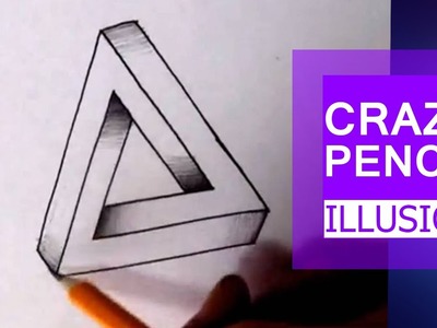 How to Draw an Optical Illusion Triangle the Easy Way  Crazy Pencil