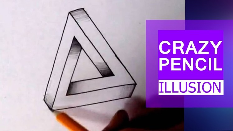 How to Draw an Optical Illusion Triangle the Easy Way  Crazy Pencil