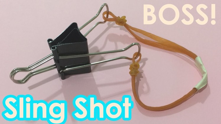 How to make a SLINGSHOT using paperclip - Very easy