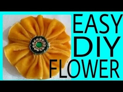 How To Make Easy DIY Fabric Flowers With Lace Fabric | Stitch Easily & Step by step flower pattern !