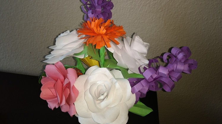 How to make paper flowers for vase or for bouquet
