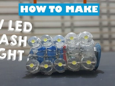 How To Make Powerful 10 led Flash Light Using Of 9V battery- kasnox