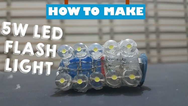 How To Make Powerful 10 led Flash Light Using Of 9V battery- kasnox