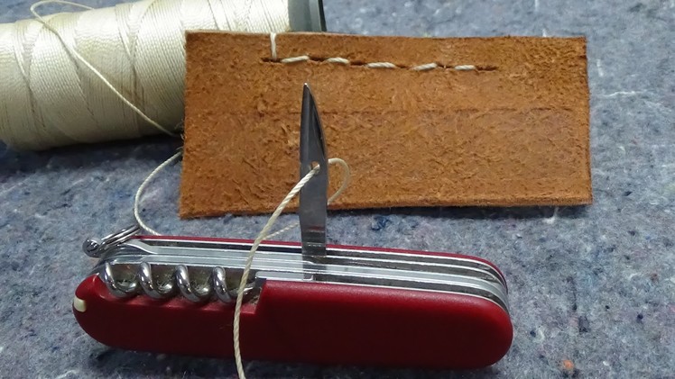 How to Sew with a Swiss Army Knife Awl. Reamer