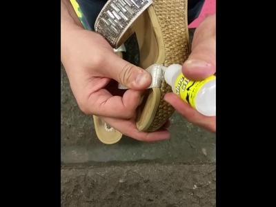 How to use Shoe-Fix Glue on a pair of wedge sandals