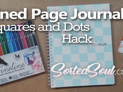 Journaling Trick: Squares and Dots Hack - DIY: how to make dotted paper from lined paper no ruler!