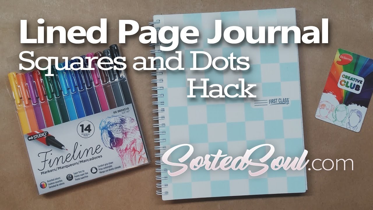 Journaling Trick: Squares and Dots Hack - DIY: how to make dotted paper from lined paper no ruler!