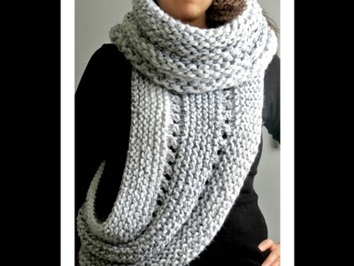 Katniss cowl, Knitted crossbody Cowl