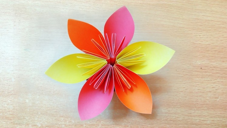 Paper Flower | How To Make Kusudama Paper Flower Tutorial | Origami Flower Easy