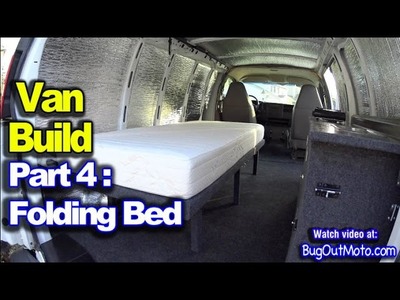 Van Build Part 4 - Folding Bed - Toilet | Bug Out Van Build Series