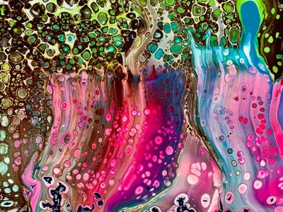 Acrylic Paint Pouring: Create Cells With Easy Swipe Technique