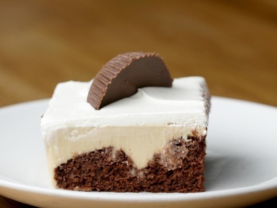 Chocolate-Peanut Butter Poke Cake