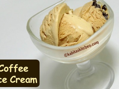 Coffee Ice cream Recipe | Super Easy Chocolate Coffee Icecream | Eggless Ice cream | kabitaskitchen