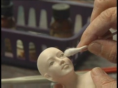 Creating a Porcelain Doll : Painting Porcelain Doll Cheeks