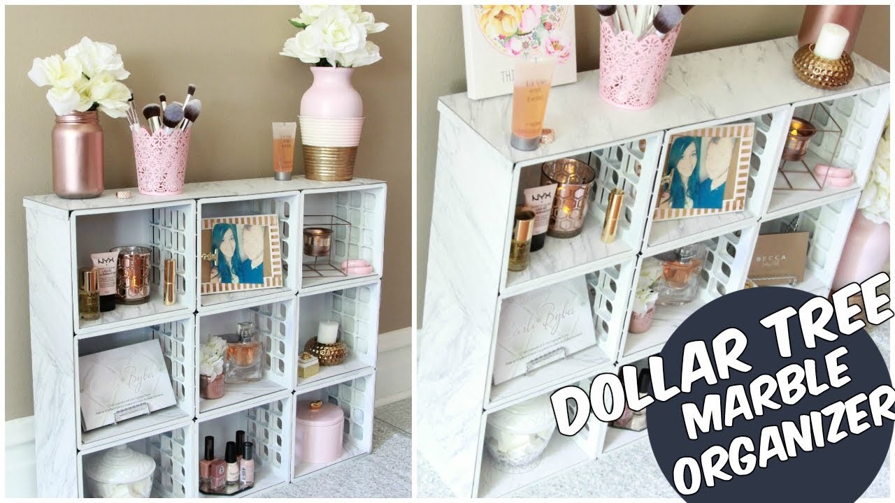 DOLLAR TREE INSPIRED MARBLE ORGANIZER D.I.Y TUTORIAL