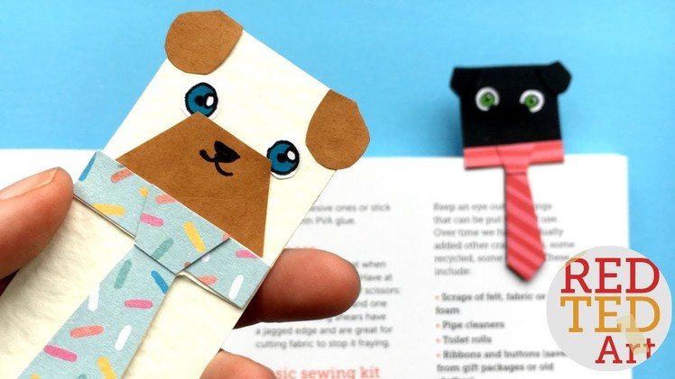 Easy Pug Bookmark Idea - Hug a Book Bookmark Designs