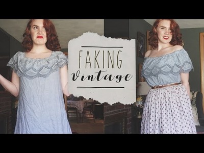 "Faking" Vintage || Making Modern Look Retro (Ft. Romwe, SheIn, & Target)