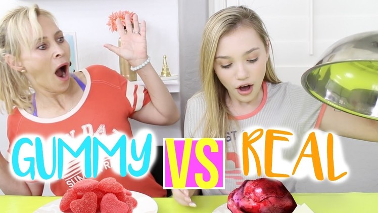Gummy vs Real Food Challenge! ft. Mom | Sasha Morga