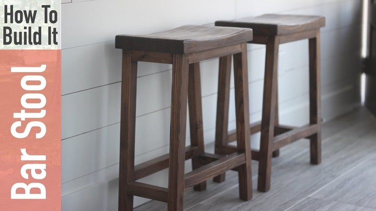 How to Build a Counter Height Bar Stool with a Curved Seat for $10