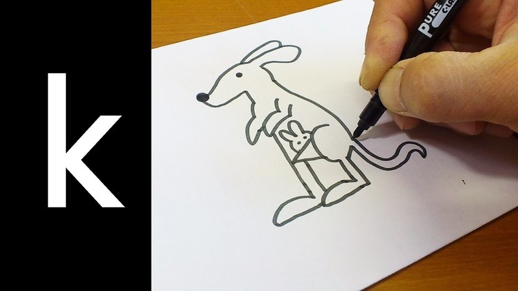How to Draw Doodle Using Letters "K k" for kids ! Alphabet Surprise drawing cartoon