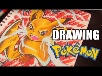 How To Draw Pikachu ( POKEMON speed drawing)