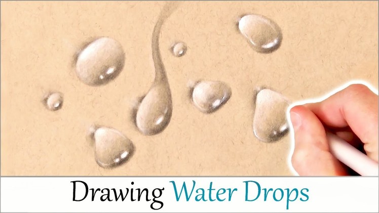 HOW TO DRAW REALISTIC WATER DROPS! Easy Step By Step Drawing Tutorial For Beginners