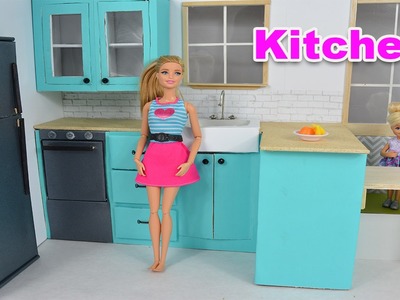 How To Make A Barbie Kitchen! Barbie Really Talks! - Barbie Videos