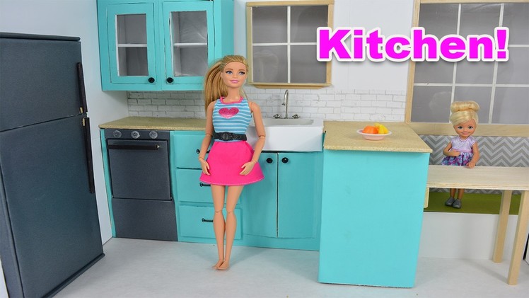 How To Make A Barbie Kitchen! Barbie Really Talks! - Barbie Videos