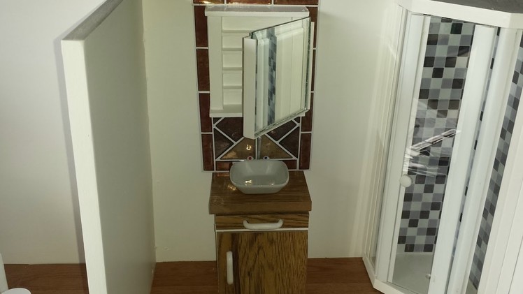 How to make a Doll Sink with Behind the Mirror Storage